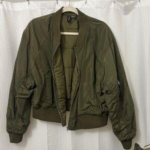 H&M Olive Green Bomber Jacket